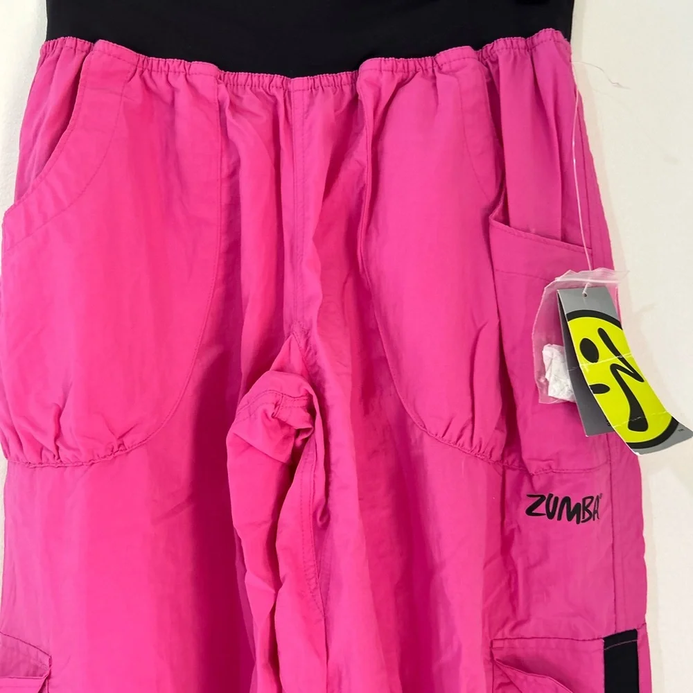 NWT Zumba Pink Cargo Pants * see description for size - Picture 4 of 6
